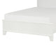 Dani Full Panel Bed | LED Headboard | Luxe White Faux Leather Upholstery