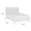Dani Full Panel Bed | LED Headboard | Luxe White Faux Leather Upholstery