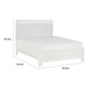 Dani Full Panel Bed | LED Headboard | Luxe White Faux Leather Upholstery