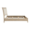 Hadly Queen Bed | Tufted Headboard | Luxe Faux Leather Upholstery Beige Wood