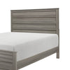 Waln King Bed | Horizontal Slats on Headboard & Footboard | Dark Gray Wood