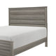 Waln King Bed | Horizontal Slats on Headboard & Footboard | Dark Gray Wood