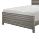 Waln King Bed | Horizontal Slats on Headboard & Footboard | Dark Gray Wood