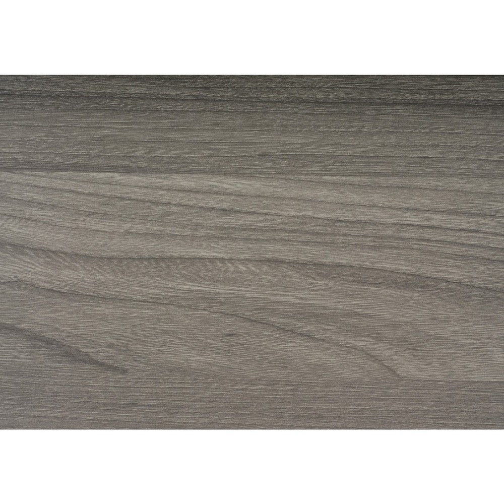 Waln King Bed | Horizontal Slats on Headboard & Footboard | Dark Gray Wood