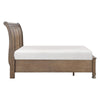 Bely Queen Sleigh Bed | Footboard Storage | Picture Frame Molding Brown Wood