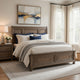 Bely Queen Sleigh Bed | Footboard Storage | Picture Frame Molding Brown Wood