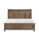 Bely King Sleigh Bed | Footboard Storage | Picture Frame Molding Brown Wood