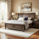Bely King Sleigh Bed | Footboard Storage | Picture Frame Molding Brown Wood