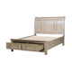 Bely King Sleigh Bed | Footboard Storage | Picture Frame Molding Taupe Gray