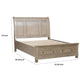 Bely King Sleigh Bed | Footboard Storage | Picture Frame Molding Taupe Gray