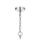 Kera 8 Light Candelabra Chandelier | 30" Wide Arm Modern Chrome Metal