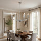 Kera 8 Light Candelabra Chandelier | 30" Wide Arm Modern Chrome Metal