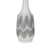 Table Lamp | Drum Shade | 29" White | Smokey Gray Swirl Ceramic Base