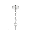 Kera 6 Light Candelabra Chandelier | 26" XL Modern Chrome Metal