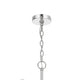 Kera 6 Light Candelabra Chandelier | 26" XL Modern Chrome Metal