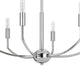Kera 6 Light Candelabra Chandelier | 26" XL Modern Chrome Metal