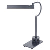 Modern Desk Lamp with LED Light & 2 USB Ports | 18" Iron Gray Finish