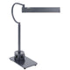 Modern Desk Lamp with LED Light & 2 USB Ports | 18" Iron Gray Finish