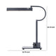 Modern Desk Lamp with LED Light & 2 USB Ports | 18" Iron Gray Finish