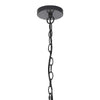 Lantern Accent Ceiling Pendant Light | Clear Glass Shade | 13" Black