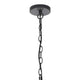 Lantern Accent Ceiling Pendant Light | Clear Glass Shade | 13" Black