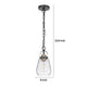 Lantern Accent Ceiling Pendant Light | Clear Glass Shade | 13" Black