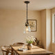 Lantern Accent Ceiling Pendant Light | Clear Glass Shade | 13" Black
