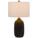 Table Lamp | White Drum Shade | 26" Hotel Quality Black Ceramic Base