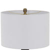Table Lamp | White Drum Shade | 26" Hotel Quality Black Ceramic Base