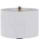 Table Lamp | White Drum Shade | 26" Hotel Quality Black Ceramic Base