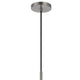 Ceiling Pendant Light | Brushed Steel Corkscrew Accent | 21" Glass