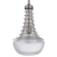 Ceiling Pendant Light | Brushed Steel Corkscrew Accent | 21" Glass