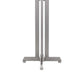 Liam Table Lamp | White Drum Shade | 30" Brushed Steel Footed Base