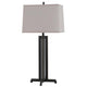 Liam Table Lamp | Gray Drum Shade | 30" Oil Rubbed Black Footed Base