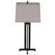 Liam Table Lamp | Gray Drum Shade | 30" Oil Rubbed Black Footed Base
