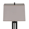 Liam Table Lamp | Gray Drum Shade | 30" Oil Rubbed Black Footed Base