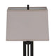 Liam Table Lamp | Gray Drum Shade | 30" Oil Rubbed Black Footed Base