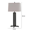 Liam Table Lamp | Gray Drum Shade | 30" Oil Rubbed Black Footed Base