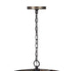 3 Light Chandelier | Industrial Drum Design | Aged Bronze Patina | 20"