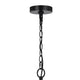 4-Light Dome Style Pendant Chandelier | Burlap Rope | 25" Black