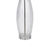 Table Lamp Set of 2 | Bullet Shaped Clear Glass | Off White Drum Shade