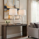Table Lamp Set of 2 | Bullet Shaped Clear Glass | Off White Drum Shade