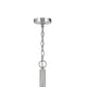 6-Light Candelabra Chandelier with LED | Chrome & Oak Wood | 26"