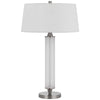 Table Lamp with LED Light | White Shade | Fluted Frosted Glass | 30"