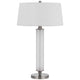 Table Lamp with LED Light | White Shade | Fluted Frosted Glass | 30"