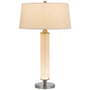 Table Lamp with LED Light | White Shade | Fluted Frosted Glass | 30"