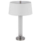 Table Lamp with LED Light | White Shade | Fluted Frosted Glass | 30"