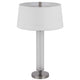 Table Lamp with LED Light | White Shade | Fluted Frosted Glass | 30"