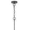 6-Light Candelabra Chandelier with Burlap Rope Accents | Black Metal | 31"