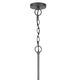 6-Light Candelabra Chandelier with Burlap Rope Accents | Black Metal | 31"